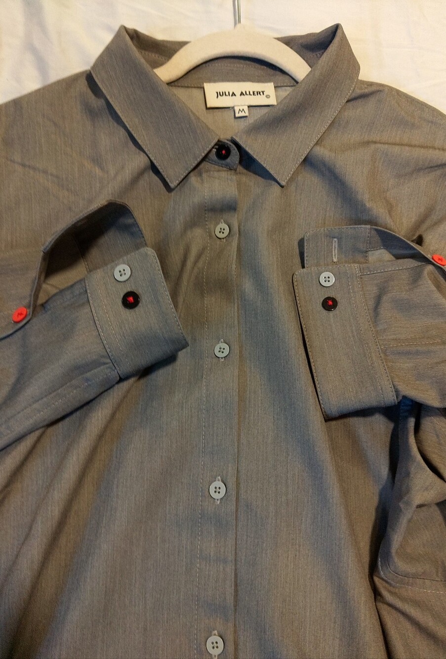Oversized Gray Button-Up Julia Allert